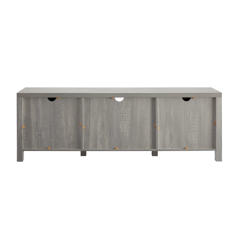 70-Inch Barn Door TV Stand with Adjustable Shelves