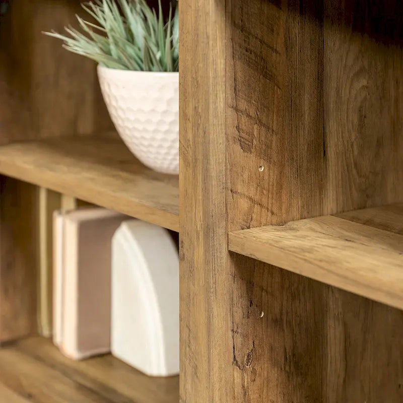 70-Inch Barn Door TV Stand with Adjustable Shelves