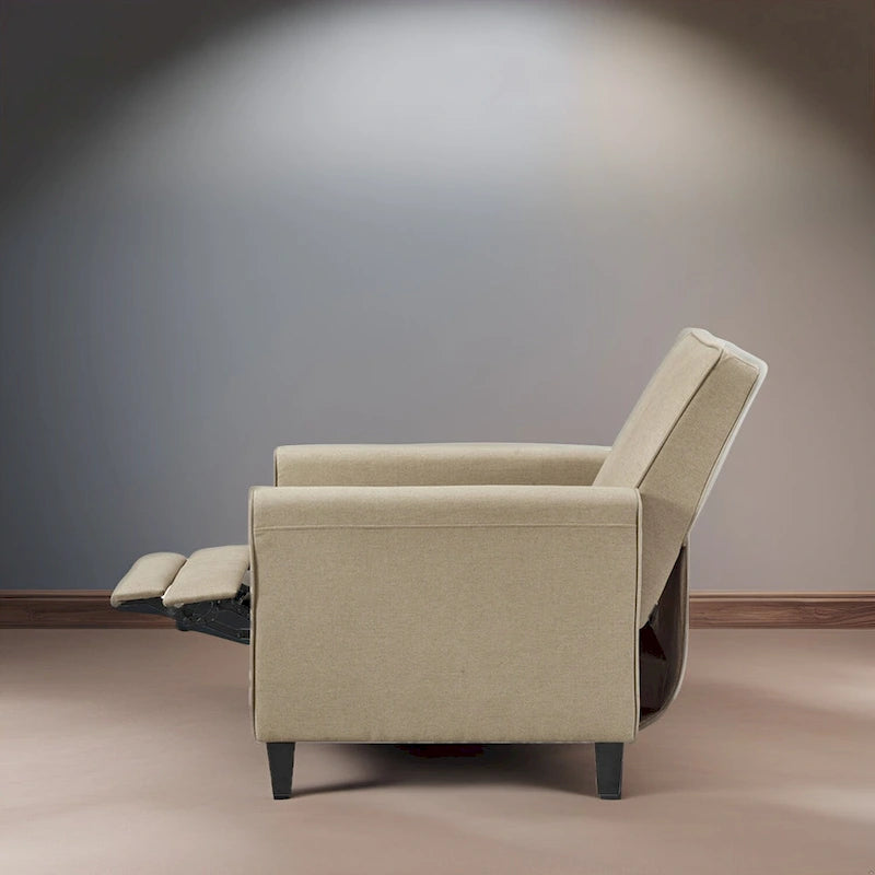 Pushback Recliner Chair with Memory Foam Lumbar Support and Adjustable Footrest