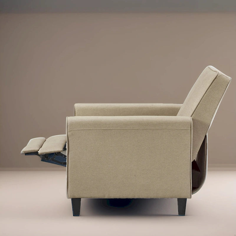 Pushback Recliner Chair with Memory Foam Lumbar Support and Adjustable Footrest
