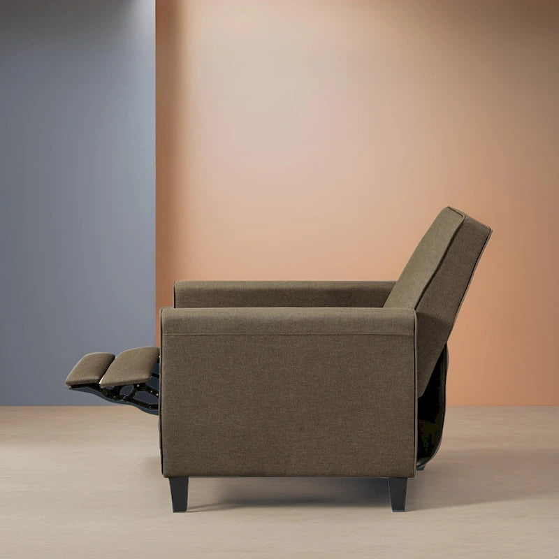 Pushback Recliner Chair with Memory Foam Lumbar Support and Adjustable Footrest