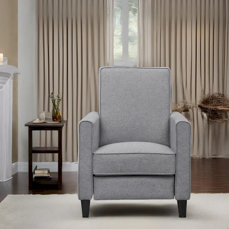 Pushback Recliner Chair with Memory Foam Lumbar Support and Adjustable Footrest