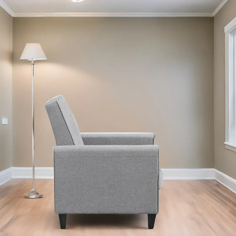 Pushback Recliner Chair with Memory Foam Lumbar Support and Adjustable Footrest