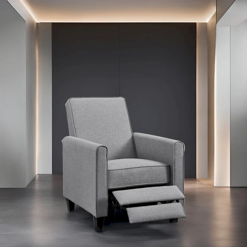 Pushback Recliner Chair with Memory Foam Lumbar Support and Adjustable Footrest