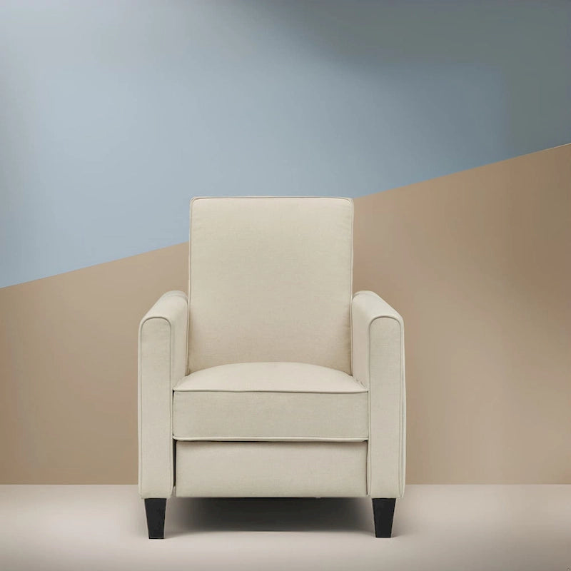Pushback Recliner Chair with Memory Foam Lumbar Support and Adjustable Footrest
