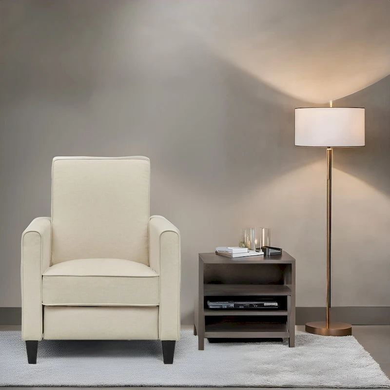 Pushback Recliner Chair with Memory Foam Lumbar Support and Adjustable Footrest