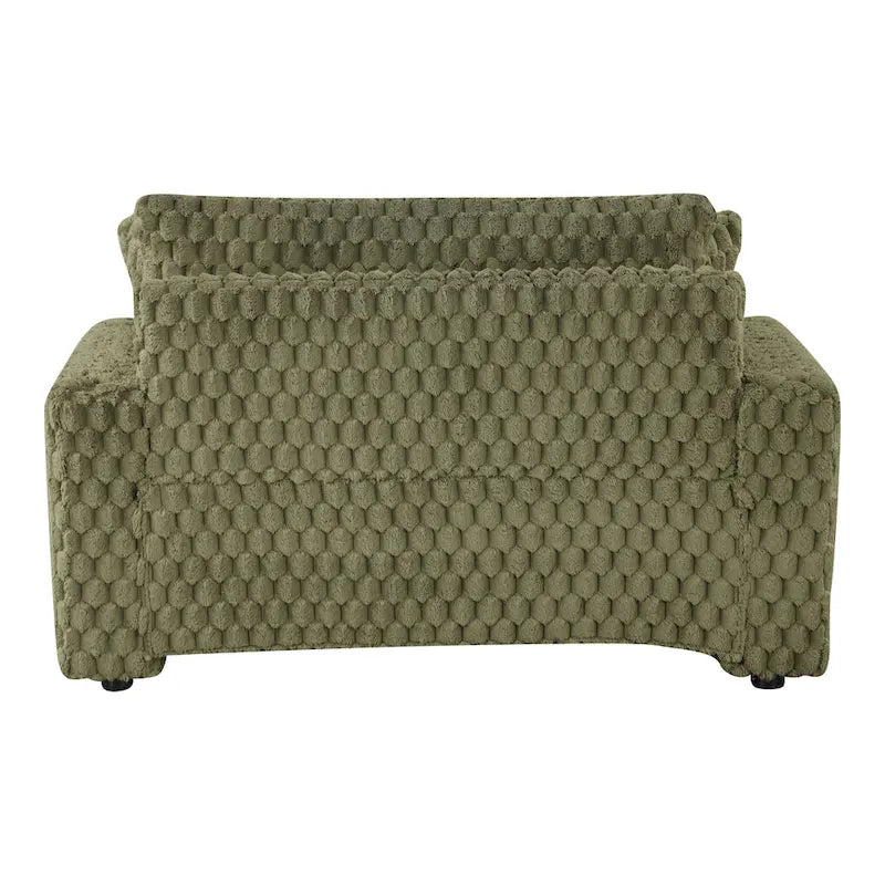 Oversized Upholstered Chaise Lounge with Cup Holders and Side Storage Pocket