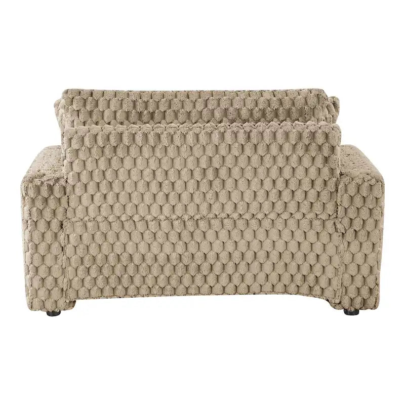 Oversized Upholstered Chaise Lounge with Cup Holders and Side Storage Pocket