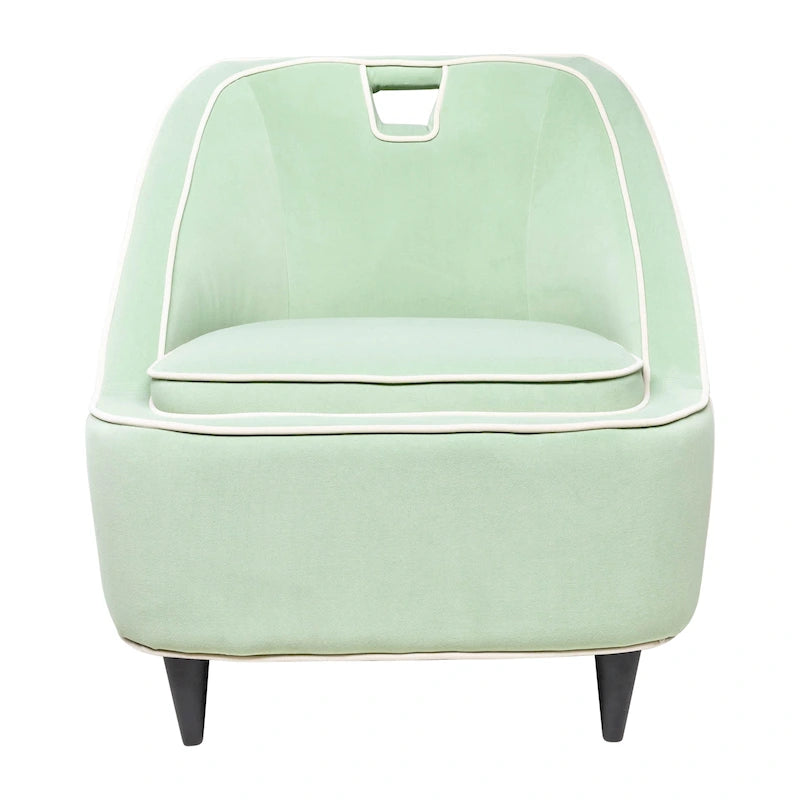 Modern Two-Tone Upholstered Accent Chair