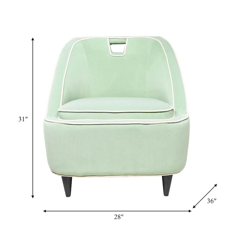 Modern Two-Tone Upholstered Accent Chair