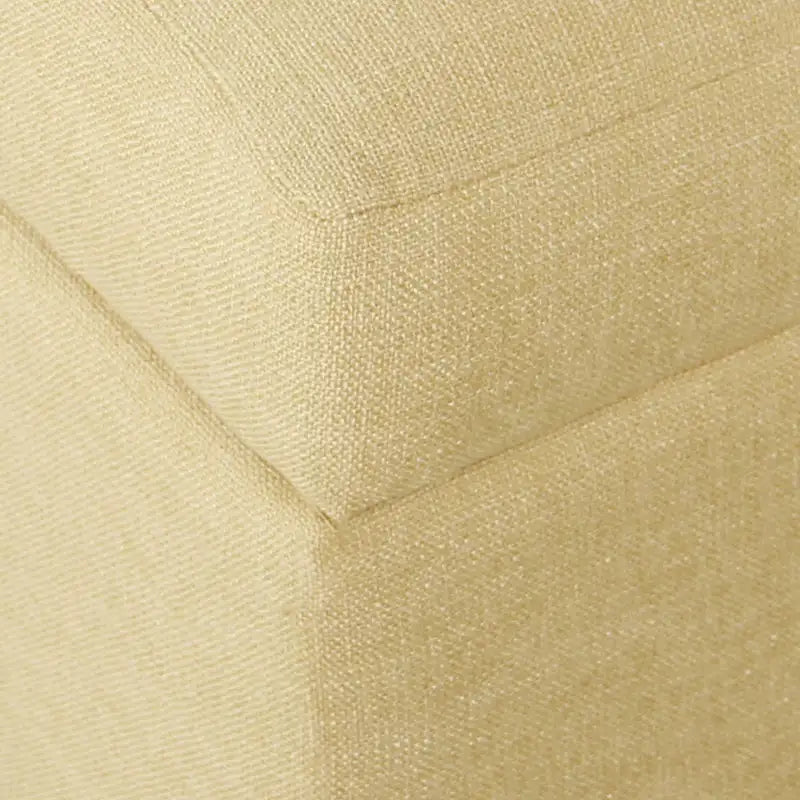28" Square Upholstered Storage Ottoman with Wood Legs