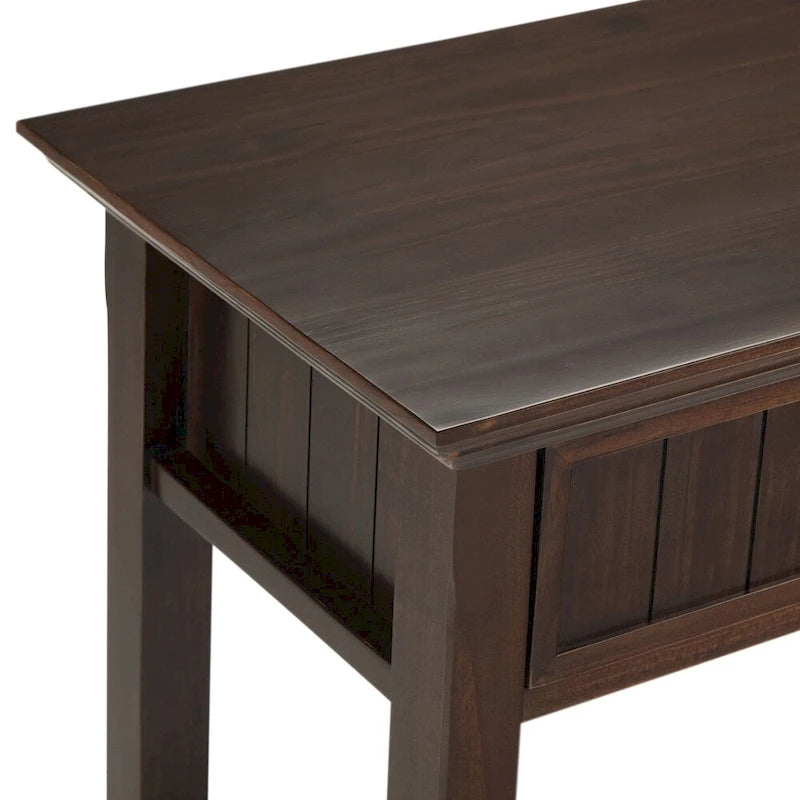 60" Konsolentisch aus Massivholz mit 3 Schubladen und offenem Fach