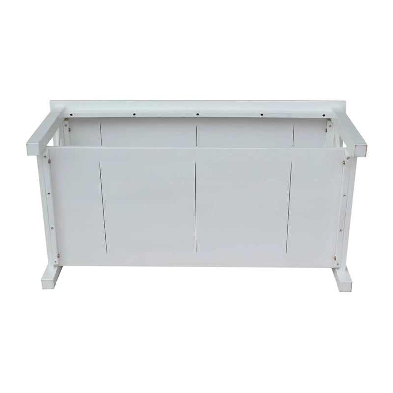 Solid Hardwood Coffee Table with X-Side Design and Lower Storage Shelf