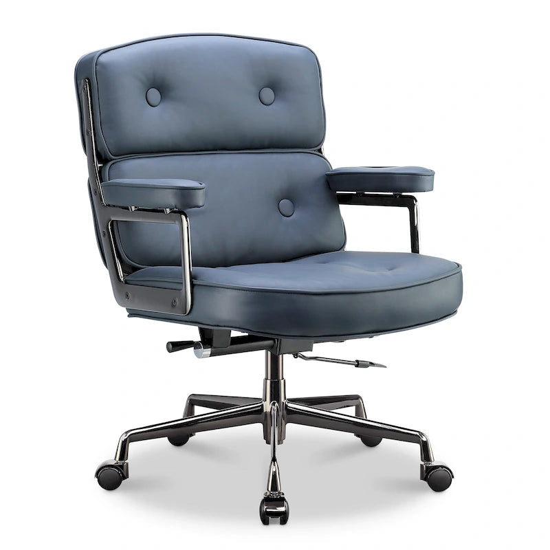 Mid-Back Ergonomic Office Chair with Lumbar Support and Height Adjustment