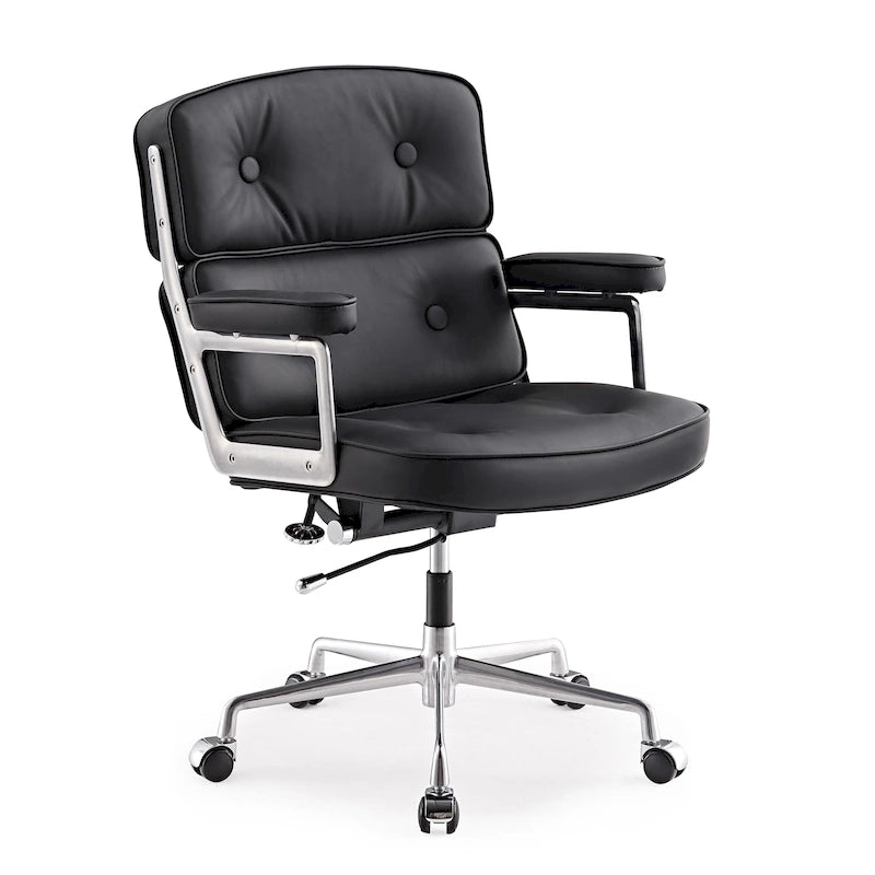 Mid-Back Ergonomic Office Chair with Lumbar Support and Height Adjustment