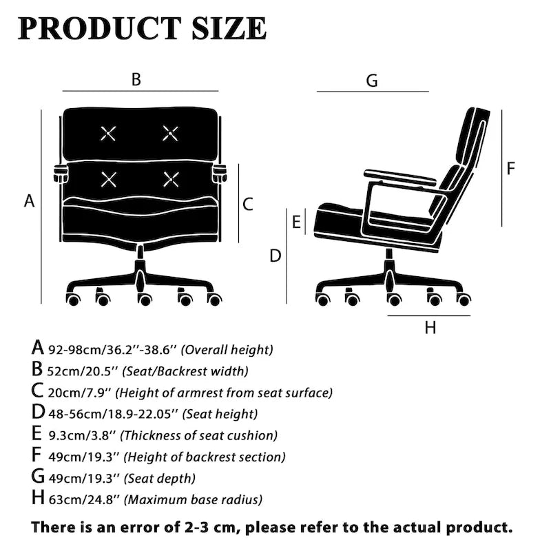 Ergonomischer Bürostuhl mit mittelhoher Rückenlehne, Lordosenstütze und Höhenverstellung