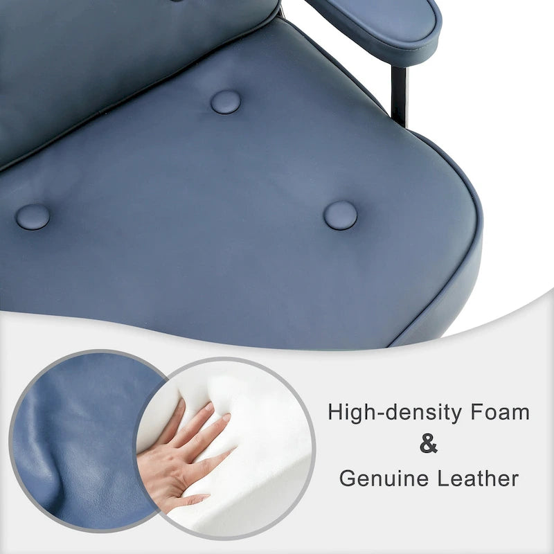 Ergonomischer Bürostuhl mit mittelhoher Rückenlehne, Lordosenstütze und Höhenverstellung
