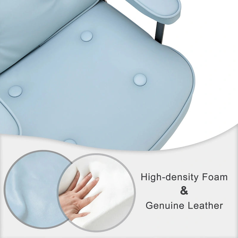 Ergonomischer Bürostuhl mit mittelhoher Rückenlehne, Lordosenstütze und Höhenverstellung