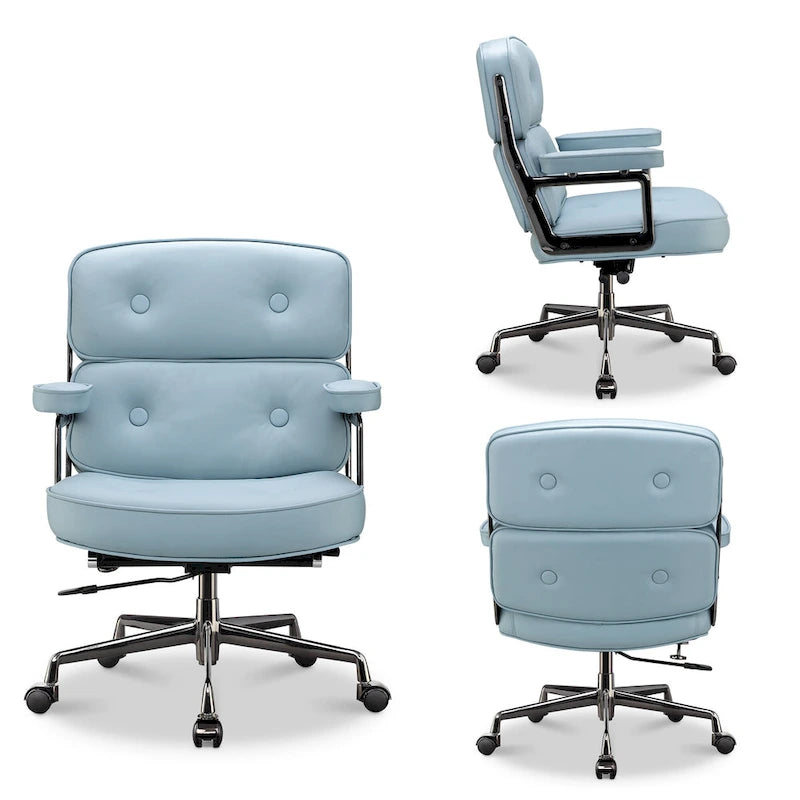 Ergonomischer Bürostuhl mit mittelhoher Rückenlehne, Lordosenstütze und Höhenverstellung