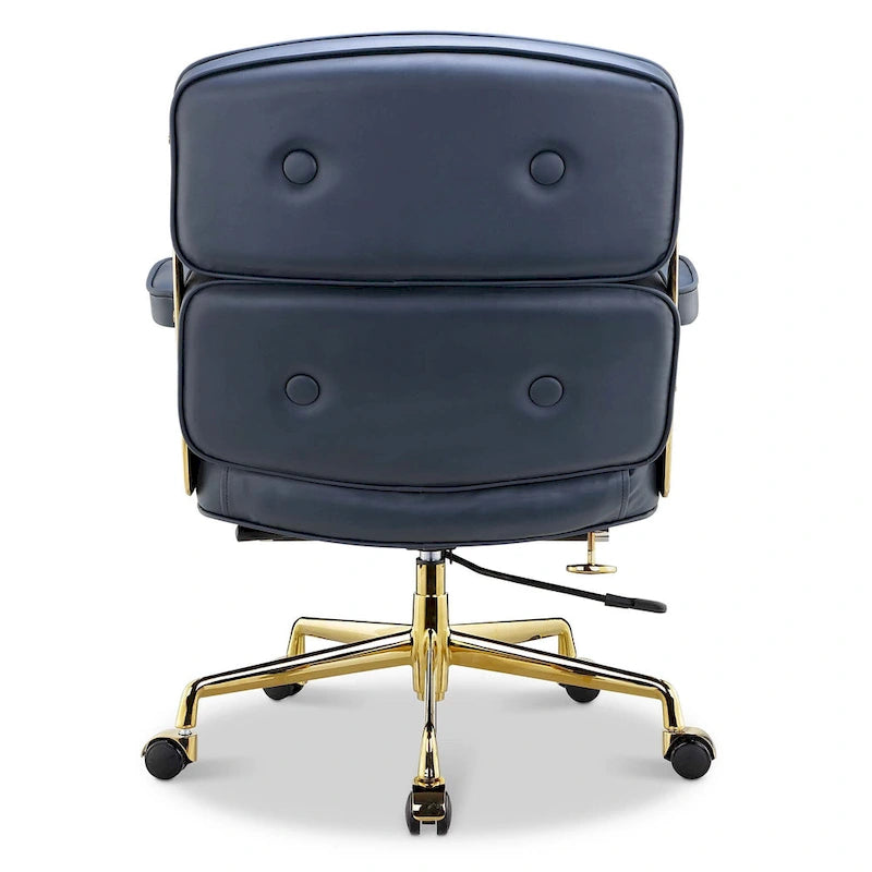 Ergonomischer Bürostuhl mit mittelhoher Rückenlehne, Lordosenstütze und Höhenverstellung