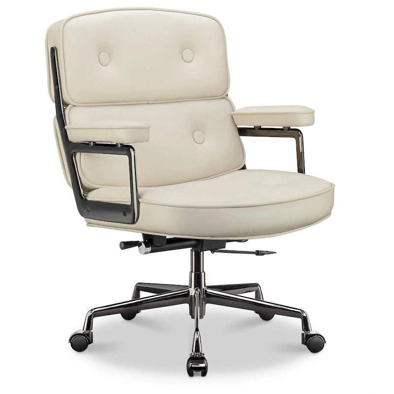Ergonomischer Bürostuhl mit mittelhoher Rückenlehne, Lordosenstütze und Höhenverstellung