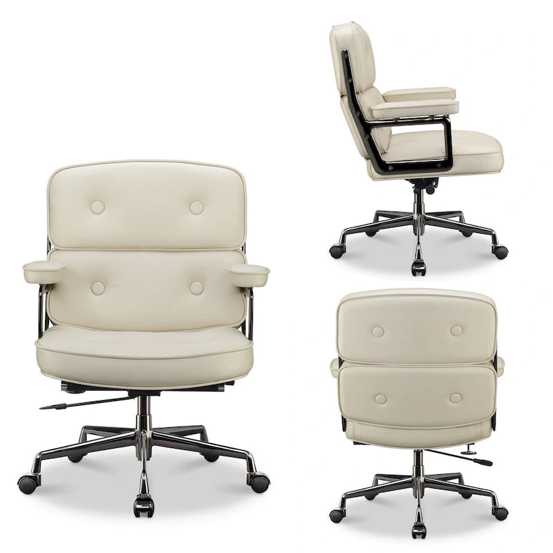 Ergonomischer Bürostuhl mit mittelhoher Rückenlehne, Lordosenstütze und Höhenverstellung