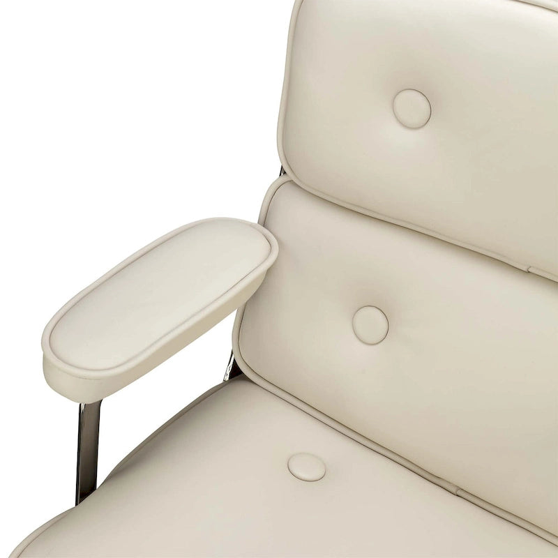 Ergonomischer Bürostuhl mit mittelhoher Rückenlehne, Lordosenstütze und Höhenverstellung