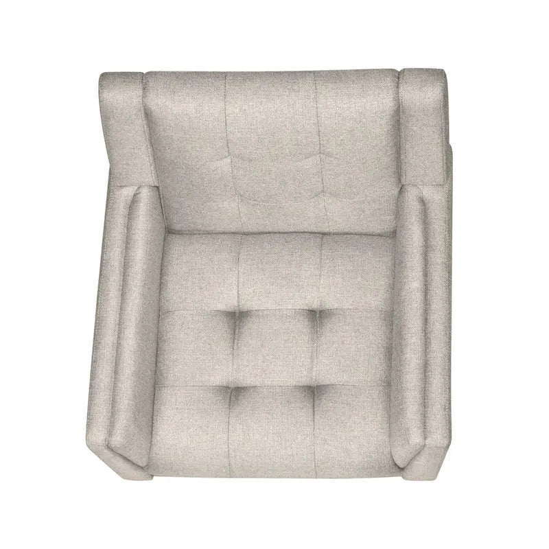 Tufted Armchair with Wood Legs