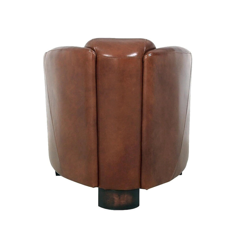 Top Grain Leather Armchair – Brown