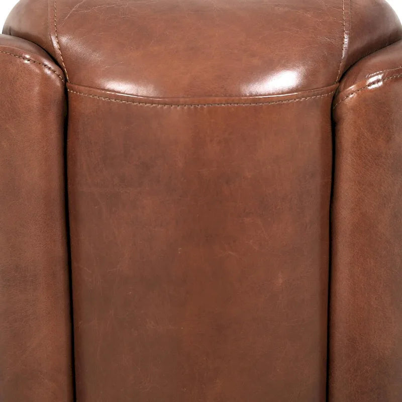 Top Grain Leather Armchair – Brown