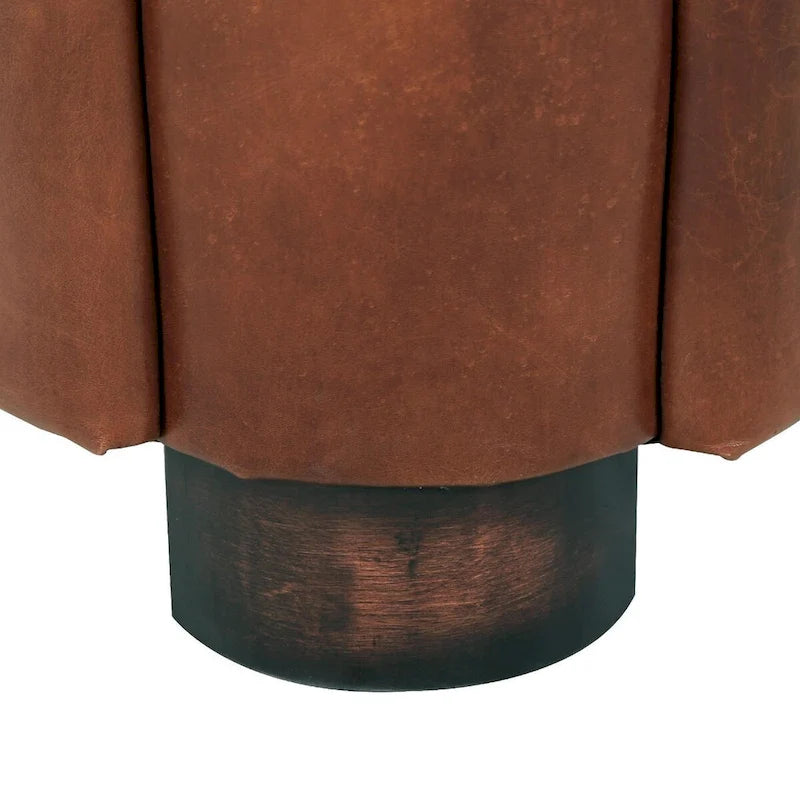 Top Grain Leather Armchair – Brown