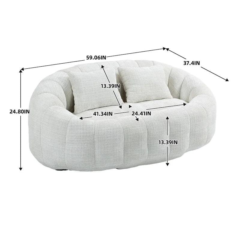 Oversized Chenille Bean Bag Chair & Lazy Sofa