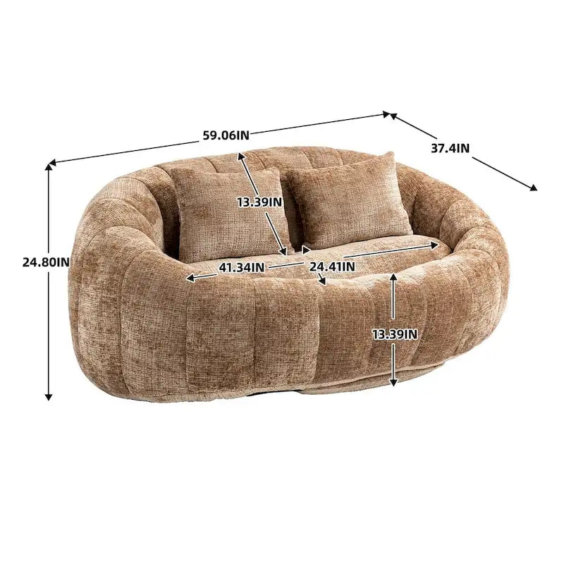 Oversized Chenille Bean Bag Chair & Lazy Sofa