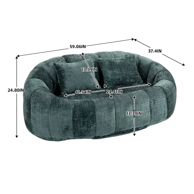Oversized Chenille Bean Bag Chair & Lazy Sofa