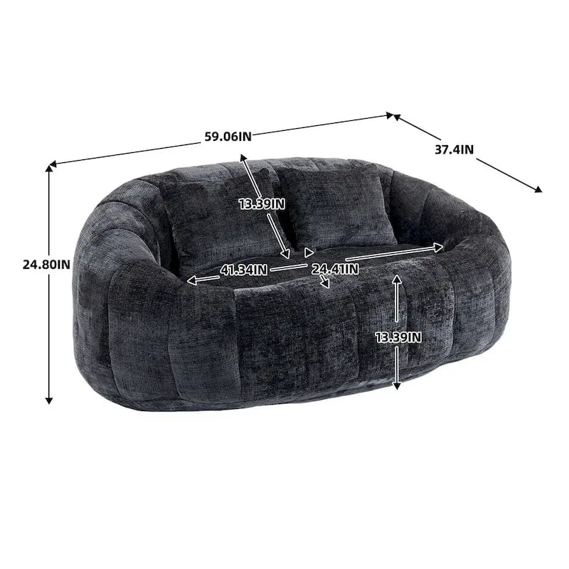 Oversized Chenille Bean Bag Chair & Lazy Sofa