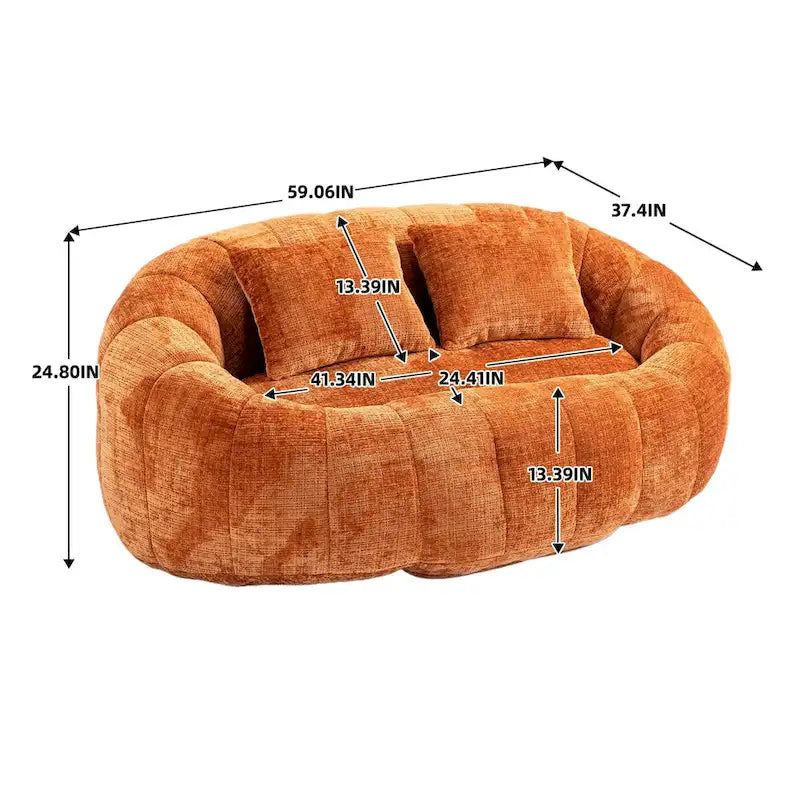 Oversized Chenille Bean Bag Chair & Lazy Sofa