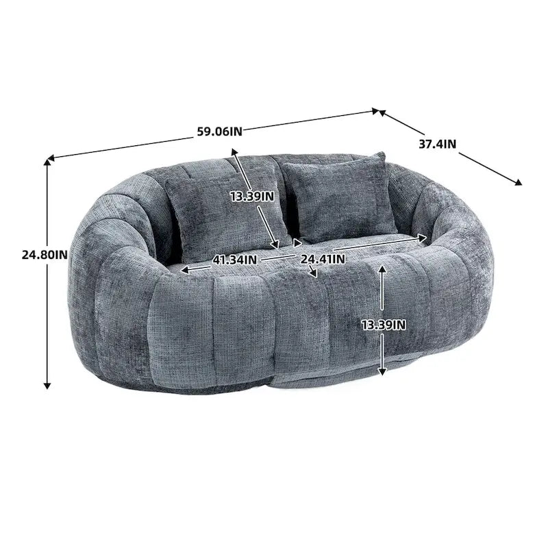 Oversized Chenille Bean Bag Chair & Lazy Sofa
