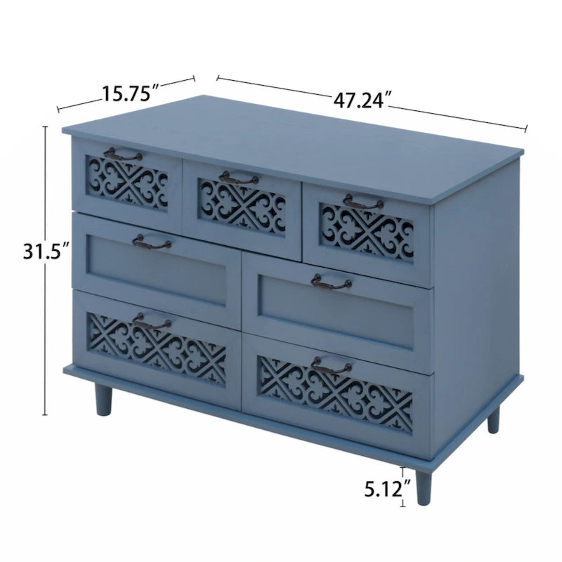 7-Drawer Storage Cabinet for Bedroom, Living Room & Study