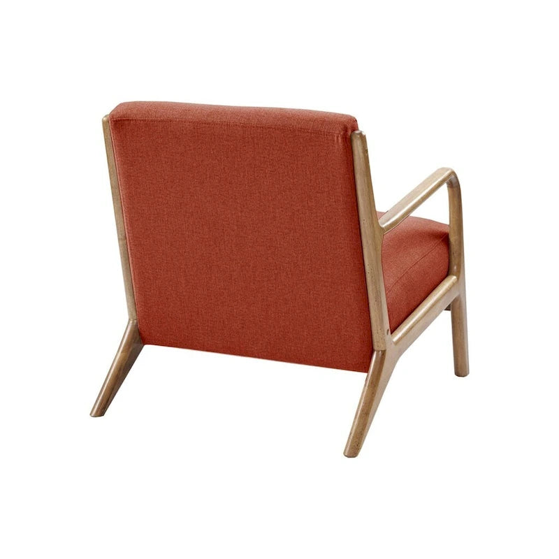 Mid-Century Lounge Chair – Elm Wood & Spice